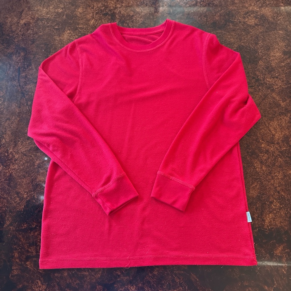 Red Long-Sleeve Thermal Tee